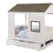 Cobin CM7133 Kids House Bed in White & Grey w/Options