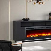 Haley Electric Fireplace Media Console in Gray by Dimplex