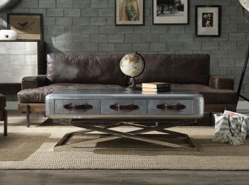 Brancaster Coffee Table 83555 in Aluminum by Acme [AMCT-83555-Brancaster]