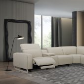 Hudson Power Motion Sectional Sofa Smoke Leather - Beverly Hills