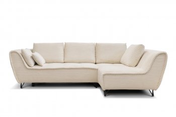 Cocoli Sectional Sofa in Pearl Fabric by ESF w/Bed [EFSS-Cocoli]
