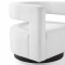 Spin Swivel Accent Chair in White Velvet by Modway