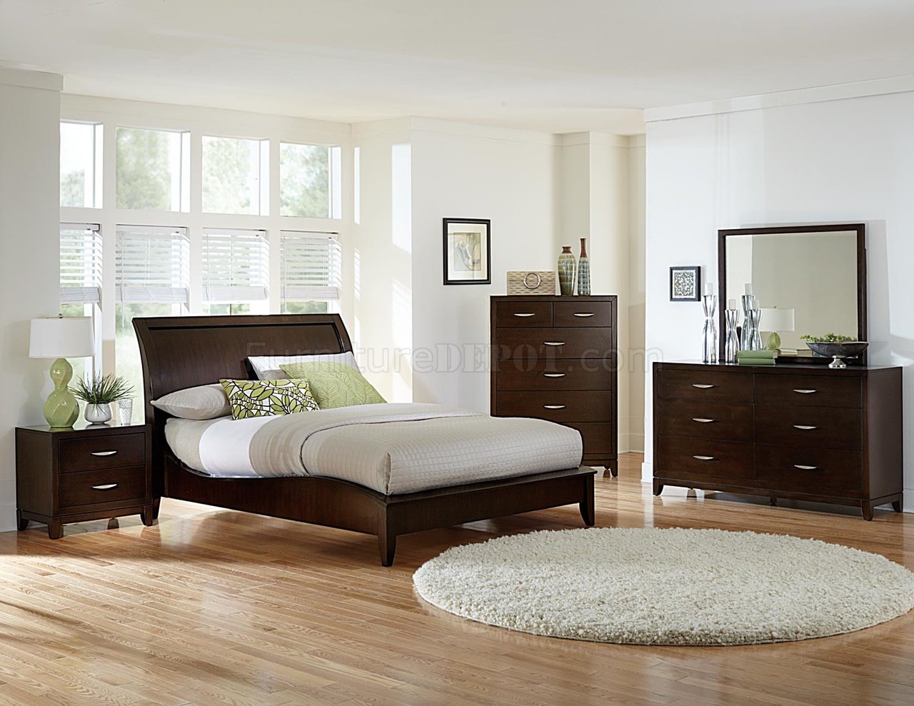2217 Starling Bedroom by Homelegance in Dark Cherry w/Options - Click Image to Close