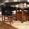 Medium Brown Cherry Contemporary Dinette w/Marble-Like Table Top
