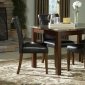 Cherry Finish Transitional Dining Table w/Faux Marble Top