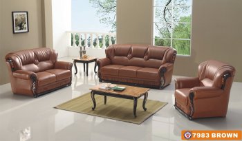 7983 Sofa in Brown Bonded Leather by American Eagle Furniture [AES-7983 Brown]