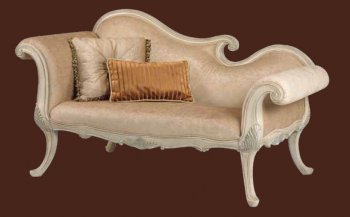 Taj Traditional Chaise in Fabric w/Carving [ADCL-Taj]