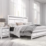 Ava Bedroom Set 5Pc in White by Global w/Options