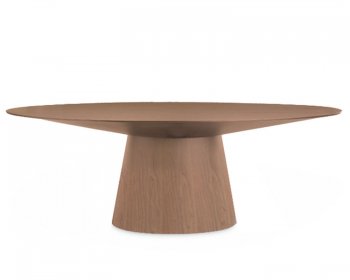 Walnut Finish Modern Oval Dining Table [MLT-Sullivan Walnut]