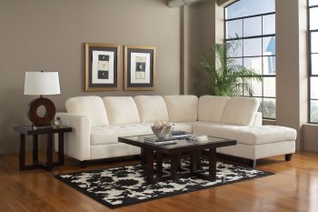 500715 Walker Sectional Sofa by Coaster in Off-White Fabric [CRSS-500715 Walker]
