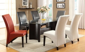 CM3578T Madison Dining 7Pc Set in Black w/Optional Chair Colors [FADS-CM3578T-3666 Madison]