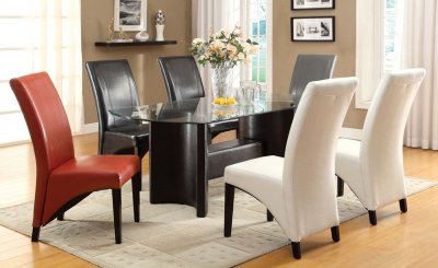 CM3578T Madison Dining 7Pc Set in Black w/Optional Chair Colors
