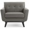 Engage Sofa in Gray Top-Grain Leather by Modway w/Options