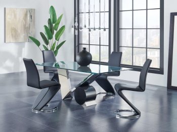 D987DT Dining Table by Global w/Optional D9002DC Black Chairs [GFDS-D987DT-D9002DC-BL]