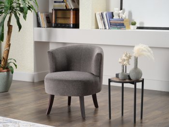 Cedar Accent Chair Set of 2 in Gray Fabric by Bellona [IKAC-Cedar Gray]