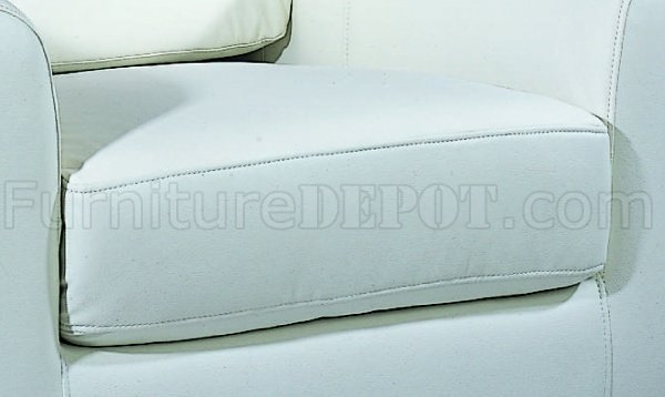 Julie Sofa In White Leather Match By, Julie Leather Sofa