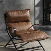 Zulgaz Accent Chair 59951 in Cocoa Top Grain Leather by Acme