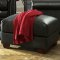 Black Bonded Leather Reclining Living Room Sofa w/Options