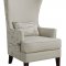 Set of Two Accent Chairs 904047 in Cream Fabric by Coaster