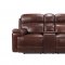 Fresno Power Motion Sofa & Loveseat Set Brown by Leather Italia