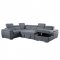 Hanley Sectional Sofa LV00968 in Gray Fabric by Acme w/Sleeper
