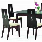 Dark Walnut Modern Dining Table w/Optional Side Chairs