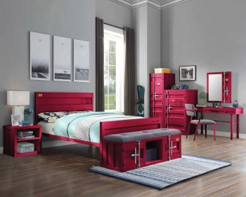 Cargo Youth Bedroom 35950 in Red by Acme w/Options [AMKB-35950 Cargo]