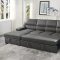 Michigan Sectional Sofa Bed in 9407DG in Dark Gray - Homelegance
