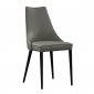 Milano Dining Chair Set of 2 in Light Gray Leather by J&M