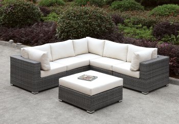 Somani CM-OS2128-12 Outdoor Patio L-Shaped Sectional Sofa Set [FAOUT-CM-OS2128-12-Somani]