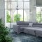 Quartz Power Motion Sectional Sofa in Grey Fabric by ESF