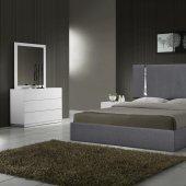 Matissee Bedroom Charcoal J&M w/Optional Naples White Casegoods