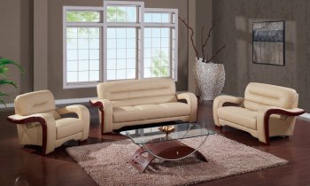 U992 Cappuccino Bonded Leather Modern Sofa by Global w/Options [GFS-U992-Cappuccino]