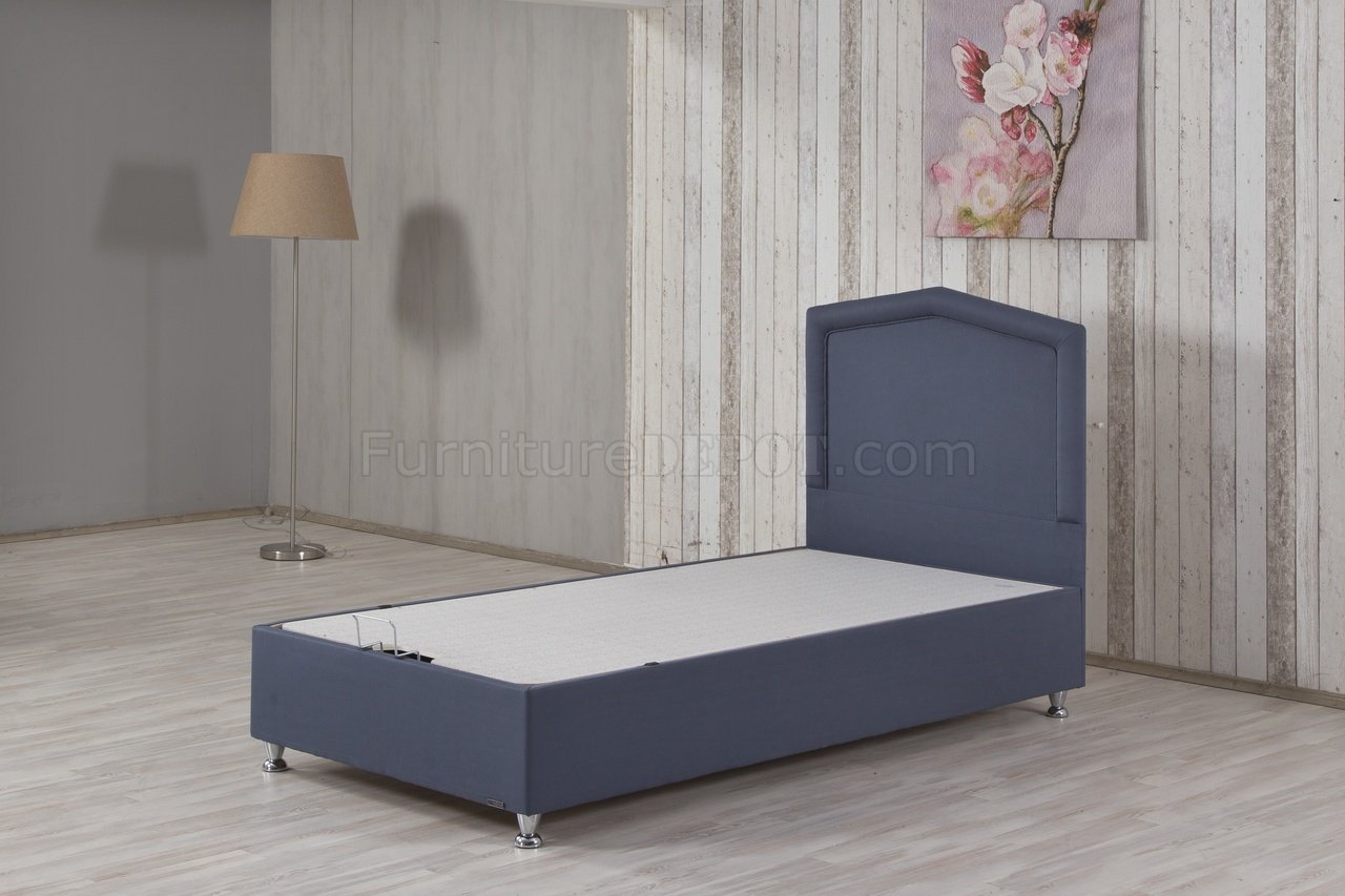 Casa Rest Kids Storage Bed in Gray Fabric by Casamode - Click Image to Close