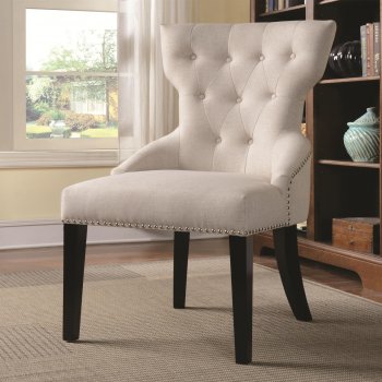 902238 Accent Chair Set of 2 in Cream Fabric by Coaster [CRCC-902238]