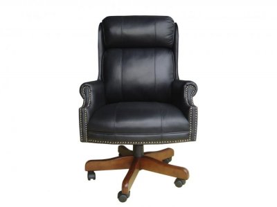 Black, Burgundy or Brown Top Grain Leather Classic Office Chair