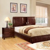 CM7027BR Webster Bedroom w/Brown Padded Platform Bed & Options