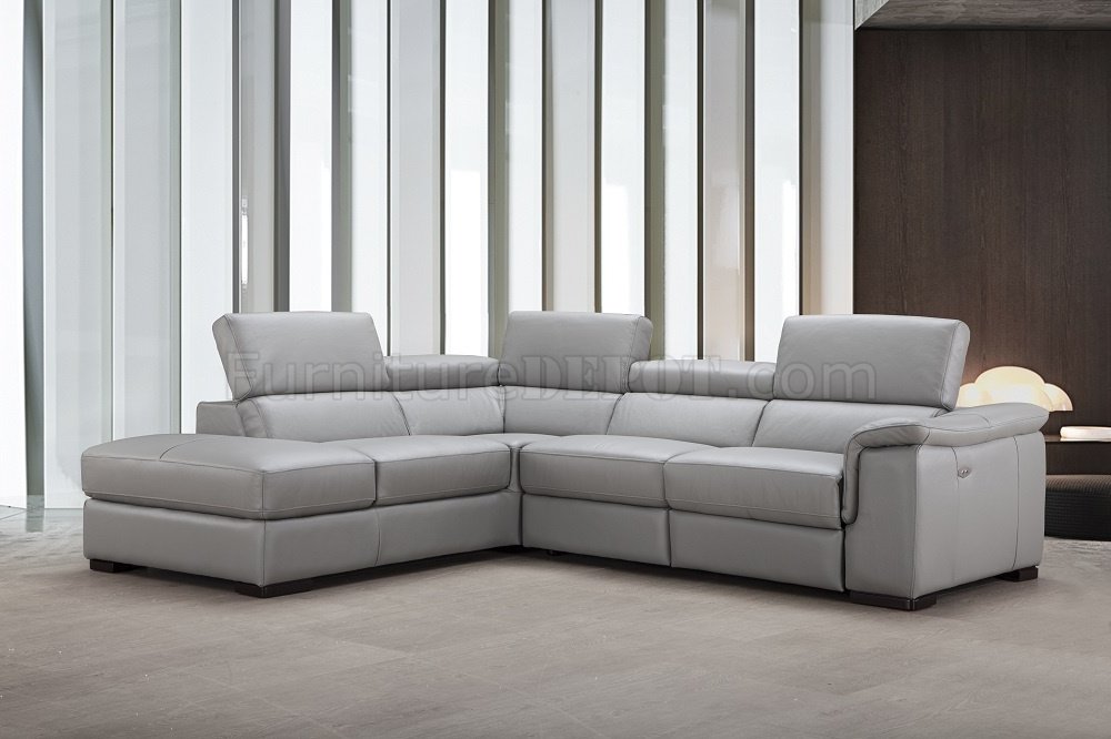 perla italian leather sectional sofa