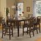 Medium Brown Finish Modern Counter Height Dining Table w/Options