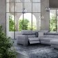 Quartz Power Motion Sectional Sofa in Grey Fabric by ESF