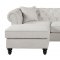 Cecilia Sectional Sofa 509457 in Oatmeal Fabric by Coaster