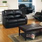 Black Leather Recliner Living Room Set
