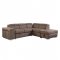 Acoose Sectional Sofa LV01025 in Brown Fabric by Acme w/Sleeper