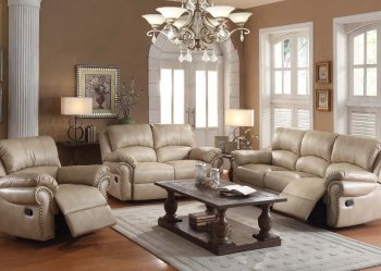 Isadora Motion Sofa in Beige Bonded Leather Match Acme w/Options [AMS-51430 Isadora]