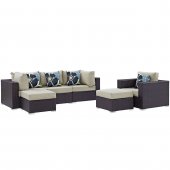 Convene Outdoor Patio Sectional Set 6Pc EEI-2372 by Modway