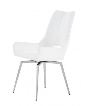 D4878DC Dining Chair Set of 4 in White PU by Global [GFDC-D4878DC-WH]