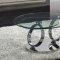 C205 Swiveling Coffee Table J&M w/Glass Top & Chrome Base