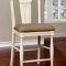 Sabrina CM3199WC-PT Counter Height Table in Off-White / Cherry