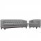 Coast Sofa in Light Gray Fabric by Modway w/Options