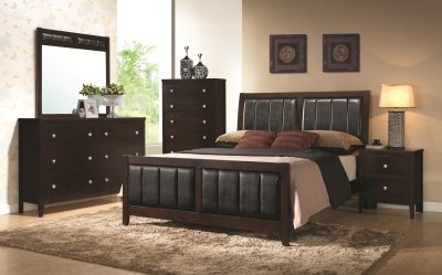 Carlton 202091 5Pc Bedroom Set Cappuccino by Coaster w/Options